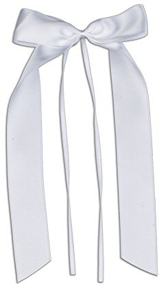 FlexiStore 10 Antennenschleifen, Deko Schleifen, Hochzeit, Autoschmuck, Autoschleifen, Weiss