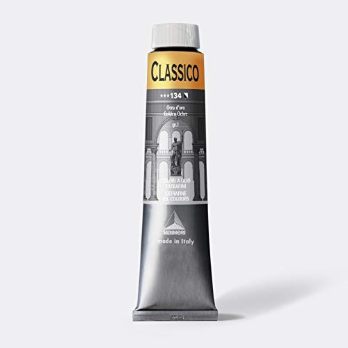 Maimeri Oil Paint, Clasico 134, Golden Ocher, 6.8 fl oz (200 ml)