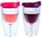 Southern Homewares Wein 2 Go. isolierte Vino doppelte Wand Acryl Wein Trinkglas mit Merlot und Pink Getränke Durch Deckel, 473 ml, 2er Pack