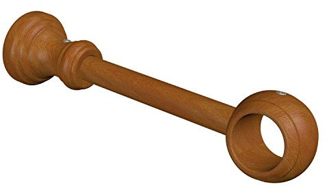 Flairdeco Support pour Tringle à Rideaux de 28 mm de diamètre, 1 Voie, en Bois de Cerisier laqué