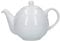 London Pottery 32110 Globe Teapot with Strainer, Ceramic, White, 4 Cup Capacity (900 ml)