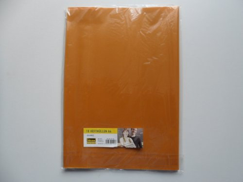 Idena 221194-10'er Pack Hefthüllen A4, transparent, orange