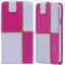 numia HTC One Mini 2 Hülle, Handyhülle Handy Schutzhülle [Handytasche mit Standfunktion und Kartenfach] Pu Leder Tasche fürHTC One Mini 2 Case Cover [Weiss-Pink]