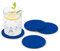 FILU Filzuntersetzer rund 8er Pack (Farbe wählbar) blau - Untersetzer aus Filz für Tisch und Bar als Glasuntersetzer/Getränkeuntersetzer für Glas und Gläser