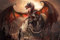 1art1 Drachen EIN Schloss, Erobert Von Einem Drachen Selbstklebende Fototapete Poster-Tapete 180x120 cm