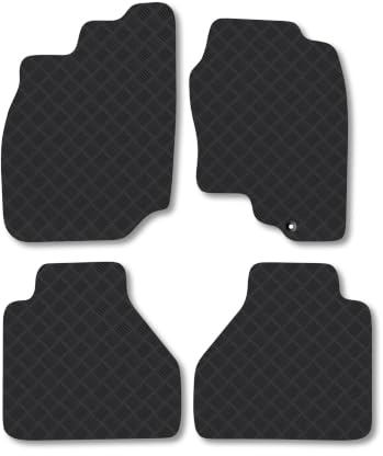 Nissan Navara (2005-2010) 3mm Rubber Car Mats | Tailored Fit Durable Floor Mats Full Coverage Protection Waterproof Accessories Easy Clean Anti Slip Made in the UK