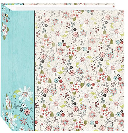 Pioneer TR-100D/BFE Fotoalbum, magnetisches 3-Ring-Album mit 100 Seiten, Design „Bold Flower Explosion“