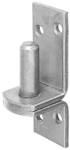 Alberts 318222 Gond sur platine | dans les modèles avec crochet DI ou DII | acier inoxydable | cote axe Ø16 mm | platine 115 x 40 mm
