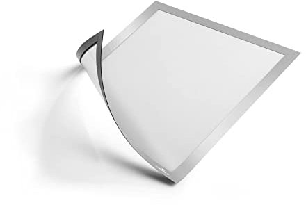 Durable Info-Rahmen Duraframe Magnetic (A4, Magnetrahmen für metallische Oberflächen) 5 Stück, silber, 486923