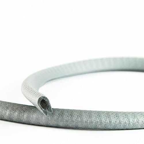 EUTRAS [5m] Kantenschutz 1-2 mm Silbergrau – hält ohne Kleber – perfekt für Bleche und Autotüren – schützt und entschärft Kanten – Industriequalität Made in Germany
