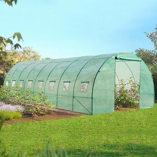 Probache - Bâche de Rechange 130 GR/m² pour Serre Tunnel 24m² Verte des Andes