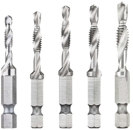 DEWALT DWADTQTR5SET Impact Ready 5-Piece Drill Tap Set, 1/4 Capacity