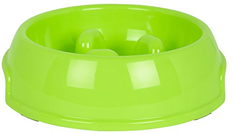 Bunty Pet Dog Bowl Puppy Slow Feed Feeder Plastic Food Water Bowl Dish Anti Gulp Stop Bloat (M)