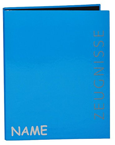 alles-meine.de GmbH Zeugnismappe/Ringbuch/Sammelordner - Zeugnisse incl. Name - BLAU A4 für Dokumente/Zeugnis/Zeugnisheft/Ordner Ringordner - Album für Erwachsene M..