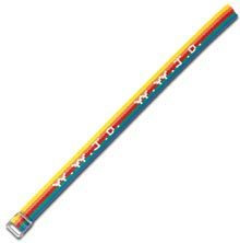 Uljö °° Gewebtes Armband W.W.J.D. regenbogenfarben