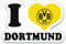 BVB AUFKLEBER STICKER „I love BVB” BORUSSIA DORTMUND BVB