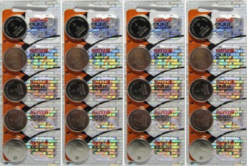 Maxell Lot de 20 piles lithium 3 V CR2025