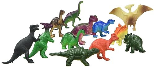 Amscan INT390186 - Dinosaurier Prehistoric Party, circa 5,8 cm, 12 Stück, Mitgebsel, Kindergeburtstag