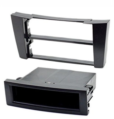 carav 11–009 DIN Autoradio Radioblende mit Ablagefach DVD Dash Installation Kit für Mercedes-Benz E-Klasse (W211); CLS-klasse (C219) Faszie mit 182 * 53 mm und 182 * 114 mm