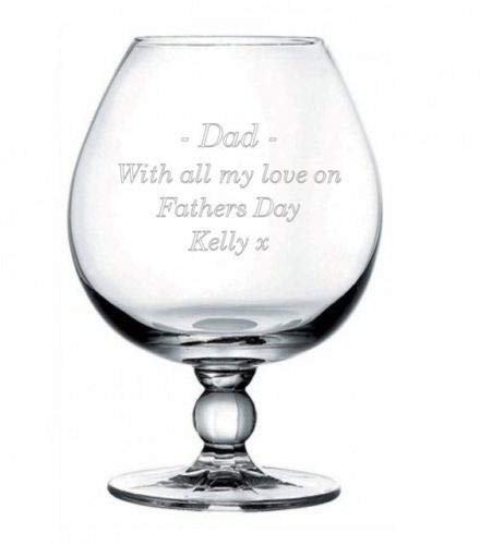 County Engraving Personalised Engraved Large 18oz Brandy Glass for A Birthday, Anniversary or Christmas Gifts - Enter Your Own Custom Text