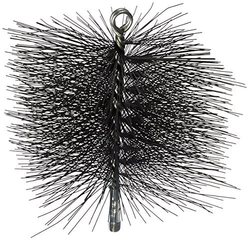 RUTLAND PRODUCTS 7 Square Wire Chimney Brush, 1/4 NPT (1 Piece), Metal, Black, 18.41 x 18.41 x 24.45 cm