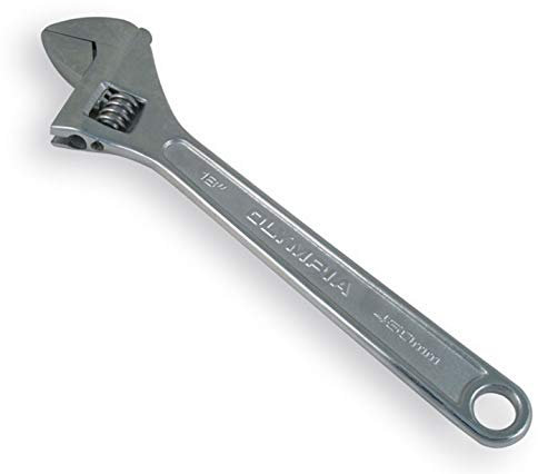 Olympia Tools 18 Adjustable Wrench, Heavy Duty Drop Forged Steel, Chrome Plated, Precision Machined Jaws, Rust Resistant