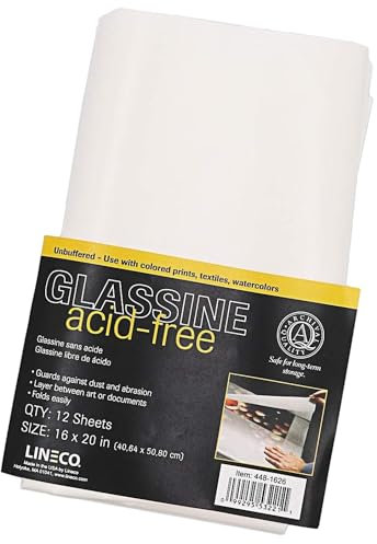Lineco Glassine Papier - 12 Blatt - 40,5 cm x 51 cm
