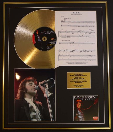 David Essex/CD Gold Disc, Songblatt & Foto, LTD. Edition/Coa/Album, Rock On / Song Sheet, Rock On