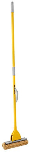 Apex Sistema Lavapavimenti con Spugna 25cm e Struttura in Metallo – Meccanismo a Leva con Rulli, Strizzatura Senza Mani, Massima Assorbenza e Durata