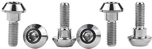 Titan-Bremsscheiben-Schraube M6 x 20 mm für Suzuki GSXR Yamaha R1 R6 YZF 6 Stück (normales Titan)