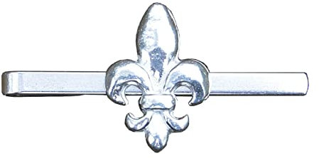 Pince à Cravate Fleur de Lys, Faite Main en Etain Fin - Fabrication Française