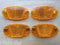 4x Fahrrad Speichen Reflektoren - Katzenauge - orange / gelb - Speichenstrahler