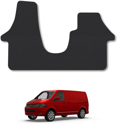 Fits VW Transporter T5 (2003-2015) [Double Passenger Seat] 3mm Rubber Car Mats