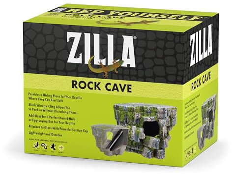 ZILLA Vertikale Dekoration Felsenhöhle, 22,2 x 14,9 x 18,4 cm, Grau