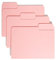 Smead Standard-Aktenordner, 100 Stück, Rosa, 1/3-geschnittene Reiter, Briefgröße (12643)