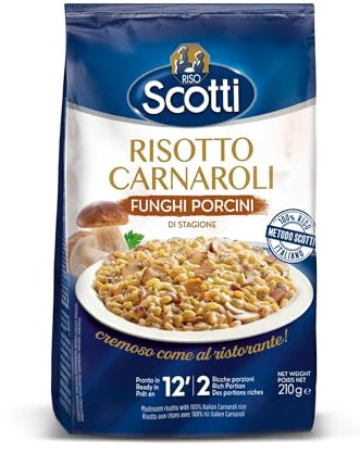 Riso Scotti - Risotto Porcino di Stagione - Riso Carnaroli Senza Glutine - 210 gr