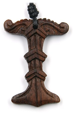 Drachensilber Ciondolo Irminsul, in legno, senza tempo, naturale, con nastro in tessuto, realizzato a mano, Legno, Nessuna pietra preziosa