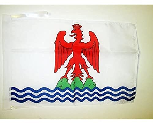 AZ FLAG - French County of Nice Flag - 18'' x 12'' - 100% Polyester France - Niçard Country Small Banner with Two Cords - Fade Resistant - Vivid Colors - 18x12 in - 45x30 Cm