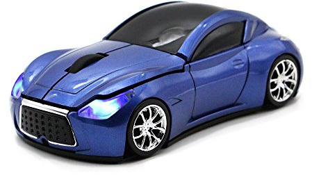 mgbeauty Wireless Mouse Sports Car Maus 2,4 GHz optische Computer-Mäuse blau