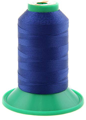 NTS Nähtechnik 1000m Nähgarn, Ledergarn 60, Farbauswahl, Filament Garn für Leder (Blau)