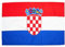 for-fans Fahne, Seidenfahne, Flag, Flagge, 90 x 150 cm Kroatien, Hrvatska, Croatia
