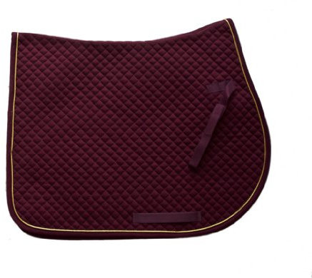 HKM Schabracke-7391 Dunkelrot/Gold Vollblut/Warmblut, L