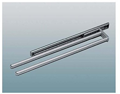 Handtuchauszug 2-armig verchromt L 450 mm B 93 mm Vollauszug zum Anschrauben für Seiten- und Deckenbefestigung Handtuchhalter zweiarmig