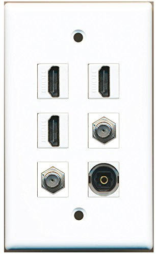 RiteAV Koaxialkabel, 3 HDMI, 2 Anschlüsse, 1 Port Toslink