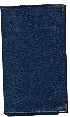 Syl'la Porte Carte Grise et Papier Voiture en Cuir pour Femme ou Homme Bleu