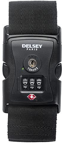 DELSEY Paris - Accessory - Sangle a Bagages Souple - 213x6x1 cm - 2 litres - XS - Noir