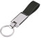 Wedo 2053420 Schlüsselanhänger Style (Leder / Zinklegierung, glänzend verchromt, 8,7 x 2,0 x 0,8 cm) silber / schwarz