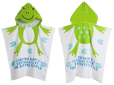 OAMORE Handtuch für Babys, Kinder, Atmungsaktiv, Warm, Cartoon-Bademantel, Polygonal Dinosaurier, Kapuzenhandtuch, Badetuch (Frosch)