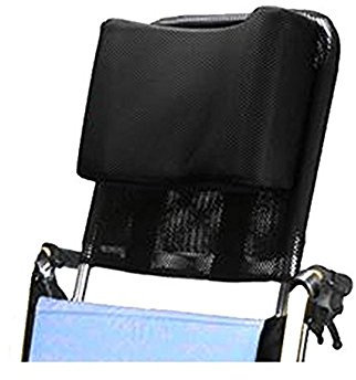 Rollstuhl Kopfstütze Nackenstütze Kopfpolster Verstellbare Höhe Und Winkel & Portable Für Erwachsene Reise Rollstuhl (Sitzbreite 16-20) Zubehör,Black