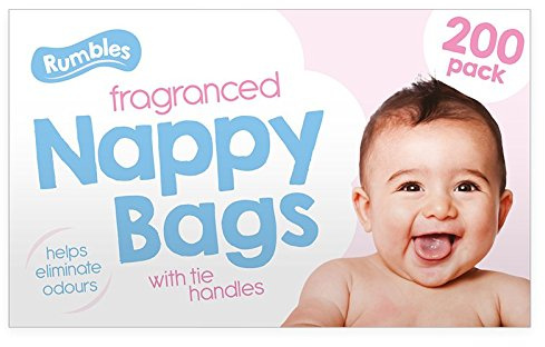 Rumbles Fragranced Nappy Bags With Tie Handles (200 Pack)